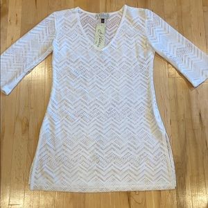 NWT J. Valdi White Coverup - Size Small